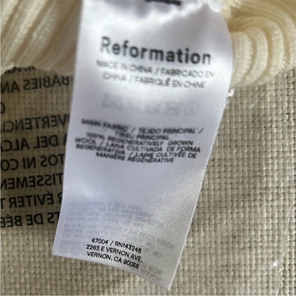 NWT • Reformation Lilou Regenerative Wool Sweater - Picture 9 of 9